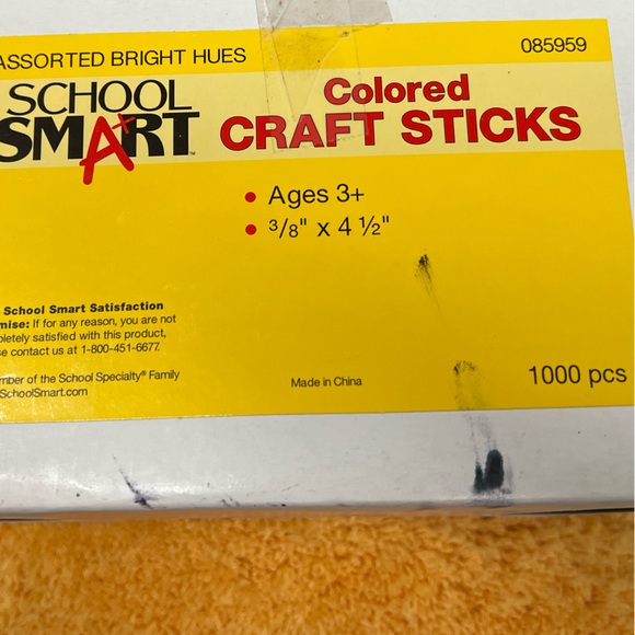 1000 Popsicle sticks assorted colors box full of craft wood project pieces -50 - Picture 2 of 5